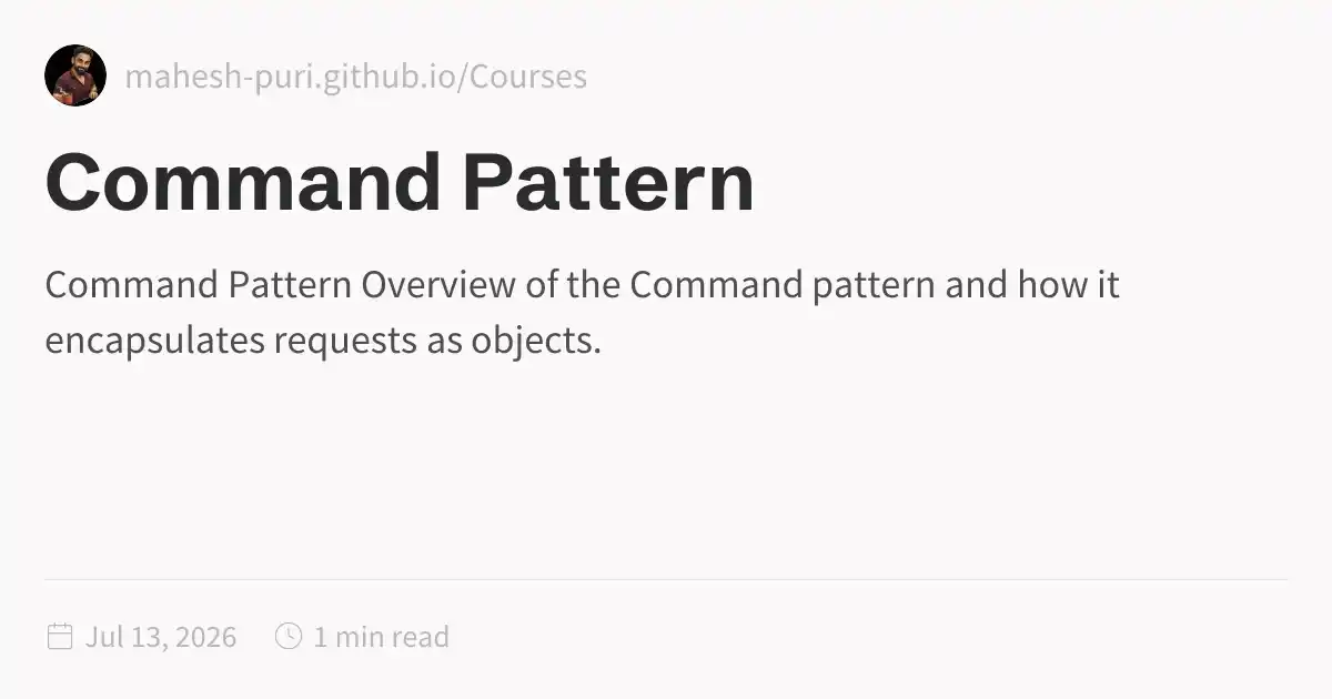 Command Pattern